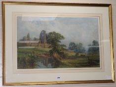 John Faulkner (1835-1894)watercolourLeycaster landscapesigned17 x 28in.