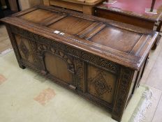 An 18th century style oak coffer