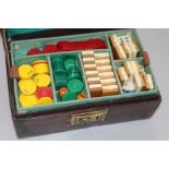 A Bone and bamboo Mahjong set