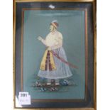 Indian Schoolgouache on paperStudy of a nobleman 11.5 x 8in., and a Chinese School watercolour,