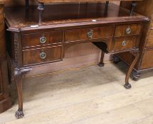 A George III style mahogany desk W.125cm