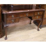 A George III style mahogany desk W.125cm