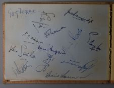 A book of autographs, including cricketers and a signed photo of Denis Compton, 1950's