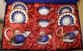 A Royal Crown Derby quail shape 9 piece tea set