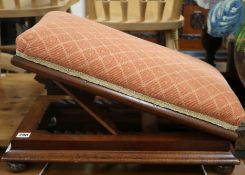 A Victorian mahogany adjustable gout stool