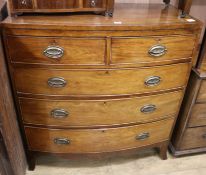 A Regency bowfront chest W.99cm