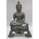 A bronze seated figure of Buddha 41cm