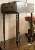 A Regency mahogany bowfront drop leaf table W.41cm