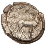 Sicily, Syracuse. Second Democracy. Silver Tetradrachm (17.44 g), 466-405 BC. Ca. 430 BC.