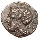 Lucania, Velia. Silver Nomos (6.35 g), 440/35-ca. 400 BC. Head of Athena left, wearing crested and