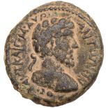 Gadara in Decapolis. Marcus Aurelius. Æ 25 (12.27 g), AD 161-180. CY 224 (AD 160/1). AVT KAIC M