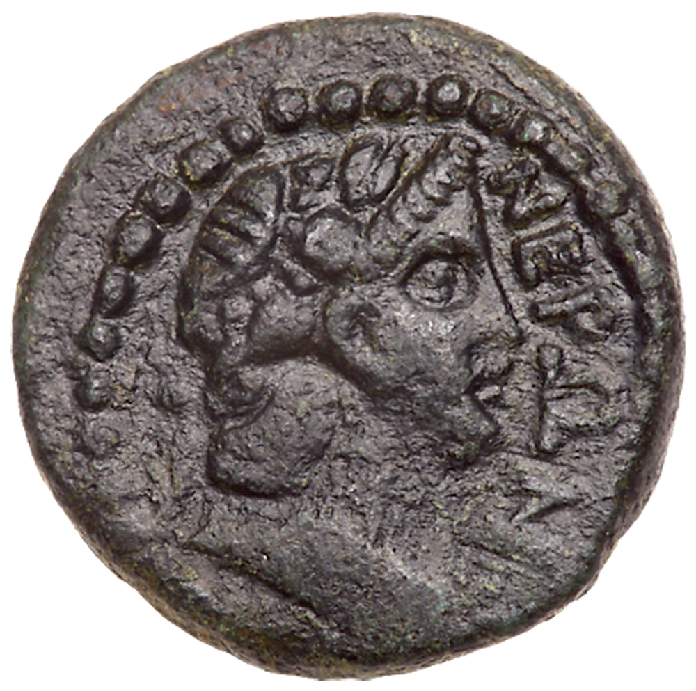 Gadara in Decapolis. Nero. Æ 18 (5.21 g), AD 54-68. CY 131 (AD 67/8). NEPΩN, laureate head of Nero