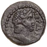 Gadara in Decapolis. Nero. Æ 18 (5.21 g), AD 54-68. CY 131 (AD 67/8). NEPΩN, laureate head of Nero