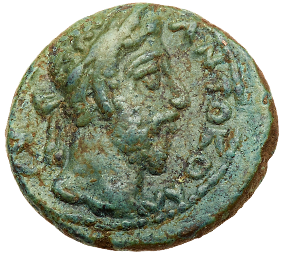 Canatha. Commodus. Æ22 (8.02 g), AD 177-192. [AYT K M] ANTO KOM, Laureate head of Commodus right.
