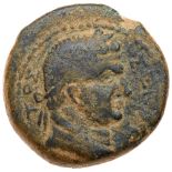 Ascalon in Judaea. Titus. Æ 24 (14.34 g), AD 79-81. CY 184 (AD 80/1). [TI]TOΣ ΣEBA[ΣTOΣ], laureate