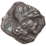 Philistia, Uncertain mints. Silver Obol (0.58 g), mid 5th century-333 BC. Imitating Athens. Helmeted