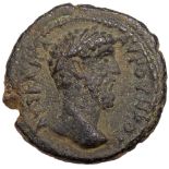 Gadara in Decapolis. Lucius Verus. Æ 21 (6.42 g), AD 161-169. CY 224 (AD 161). AYT KAIC Λ AYP