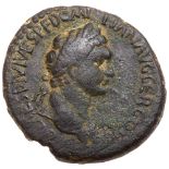 Judaea, Herodian Kingdom. Agrippa II, with Domitian. Æ 28 (11.58 g), ca. 50-100 CE. Caearea