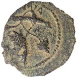 Judaea, Procuratorial. Valerius Gratus. Æ Prutah (1.85 g), 15-26 CE. Jerusalem, in the name of