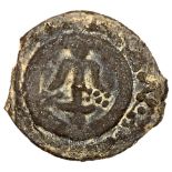 Judaea, Hasmonean Kingdom. Alexander Jannaeus. Æ Prutah (1.06 g), 103-76 BCE. Jerusalem, RY 25 (80/