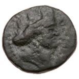 Judaea, Herodian Kingdom. Agrippa II. Æ (1.51 g), 56-95 CE. Caesarea Paneas, RY 34 (82/3 CE).