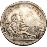 Italian States: Naples. Piastra of 120 Grana, 1734. Dav-1397; KM-C23. Charles of Bourbon, 1735-1759.