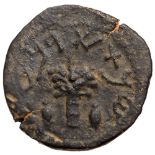 Judaea, The Jewish War. Æ Eighth (4.03 g), 66-70 CE. Jerusalem, year 4 (69/70 CE). 'Year four' (