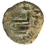 Judaea, Procuratorial. Pontius Pilate. Æ Prutah (1.51 g), 26-36 CE. Jerusalem, RY 16 of Tiberius (
