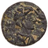 Gerasa in Decapolis. Commodus. Æ 12 (1.21 g), as Caesar, AD 166-177. AY K Λ KO[MO], bare-headed,