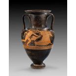 Attische nolanische Amphora des Malers der Pariser Gigantomachie. Um 480 v. Chr. H 32,1cm, ø 18,8cm,