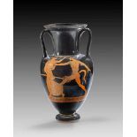 Attische nolanische Amphora des Alkimachos-Malers. 460 - 450 v. Chr. H 33,1cm, ø 18,6cm, ø Mündung