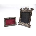 AN ART NOUVEAU PHOTOGRAPH FRAME by W. Neale, Birmingham 1901, 23.5cm high, image area 14cm by 9.5cm;