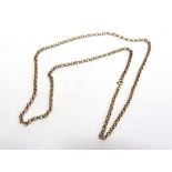 A 9 CARAT GOLD ROUND BELCHER LINK CHAIN 72cm long, 20g gross