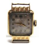 TUDOR, A LADY'S 9 CARAT GOLD MECHANICAL WRISTWATCH inscribed, 4.7g gross excluding the movement,