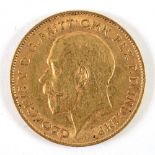 GREAT BRITAIN - GEORGE V, HALF SOVEREIGN, 1911