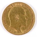 GREAT BRITAIN - EDWARD VII, HALF SOVEREIGN, 1906