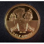 GREAT BRITAIN - ELIZABETH II, LONDON MINT TRAFALGAR HALF GUINEA, 2008 22ct gold (4.2g), in