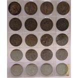 GREAT BRITAIN - ASSORTED SILVER COINAGE, 1920-46 (total approximately 616g).