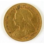 GREAT BRITAIN - VICTORIA, HALF SOVEREIGN, 1897 old head.