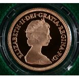 GREAT BRITAIN - ELIZABETH II, SOVEREIGN, 1980 in case of issue.