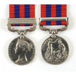 AN INDIA GENERAL SERVICE MEDAL 1854-95 TO PRIVATE C. HANSON, KING'S ROYAL RIFLE CORPS with single