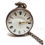 ROBERT WEBB, LONDON a George III silver open faced pocketwatch, London 1817, the three piece