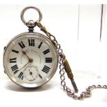 W.C. HUGHES, BETHESDA Ty Amser (Time House), a Victorian silver open faced pocket watch, Chester