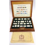 A CASED SET OF 'THE STAMPS OF ROYALTY' the twenty five replica stamps ion silver by Hallmark