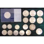 ASSORTED SILVER COINAGE comprising Maria Theresa thalers, '1780' (8); Austria - 50 schilling,