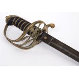 AN EAST INDIA COMPANY 1845 PATTERN ARTILLERY OFFICER'S SWORD retailed by Landon & Morland, the