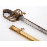 AN EAST INDIA COMPANY 1845 PATTERN INFANTRY OFFICER'S SWORD by Wilkinson, the 81.5cm slightly curved