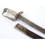 A BRITISH 1803 PATTERN LIGHT INFANTRY OFFICER'S SWORD (SABRE) the 73.5cm curved blade etched with '