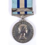 A ROYAL OBSERVER CORPS MEDAL TO CHIEF OBSERVER C.J. ARCHER with a single bar (Chief Observer C.J.