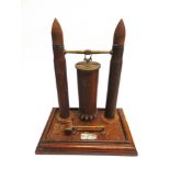 [NAVAL INTEREST]. A TRENCH ART PRESENTATION TABLE GONG comprising an inverted shell case with a cut,